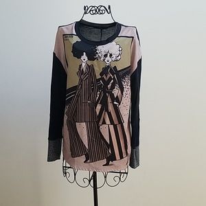 Women's Zara combined material top ❤ S